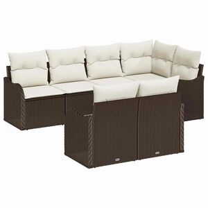 vidaXL Tuin Sofa Set Bruin poly rattan