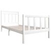 vidaXL Bedframe massief hout wit 90x190 cm