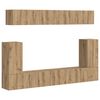 vidaXL Tv-meubelset 5 st Artisan Eiken Bewerkt hout