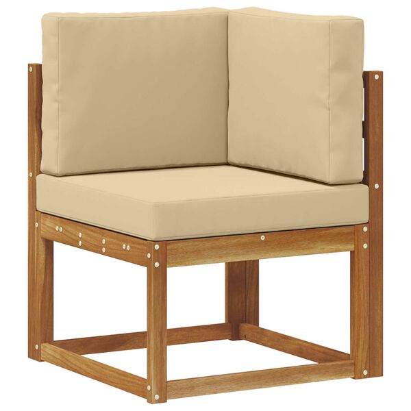 vidaXL Buiten bankenset met kussen 10 pcs Natuurlijk en Beige