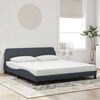vidaXL Bedframe "Dover" 180x200 cm fluweel donkergrijs