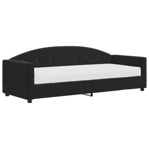 vidaXL Slaapbank met matras 80x200 cm fluweel zwart
