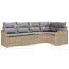 vidaXL Tuin Sofa Set 5 st Beige poly rattan