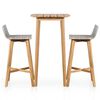 vidaXL 3-delige Barset massief acaciahout