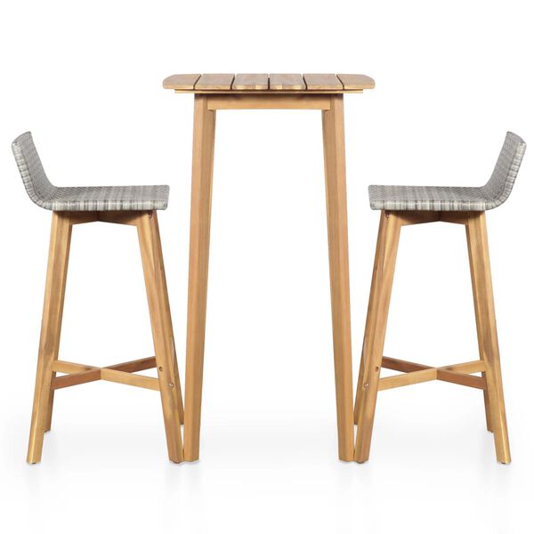 vidaXL 3-delige Barset massief acaciahout