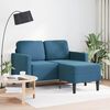 vidaXL 2-zitsbank met ligstoel L-vormig 125 cm fluweel blauw
