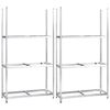 vidaXL Bandenrekken 3-laags 2 st 110x40x200 cm staal zilverkleurig