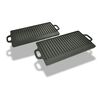 vidaXL Grill Platter 2 stuks Gietijzeren Omkeerbaar 50x23 cm