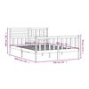 vidaXL Bedframe massief hout 150x200 cm
