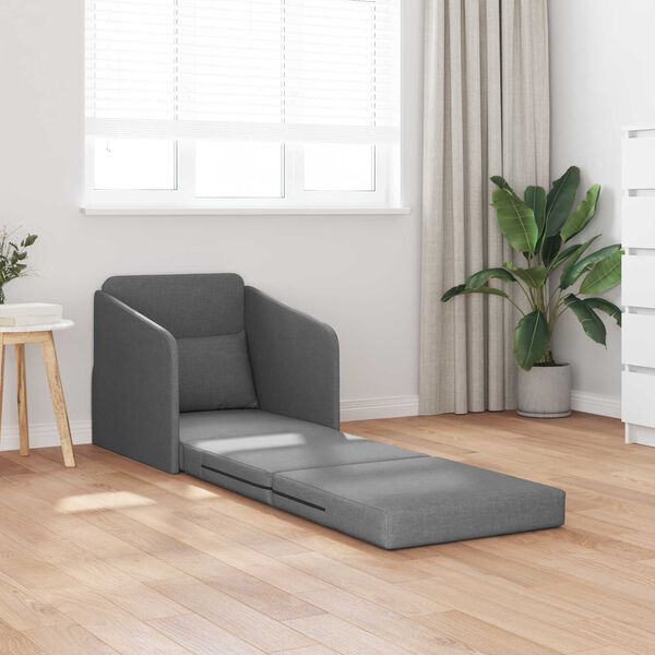 vidaXL Vouwsofa Bed Donkergrijs 65 x 80 x 83 cm Stof