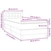 vidaXL Boxspring met matras en LED fluweel donkergroen 80x210 cm