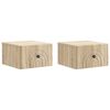vidaXL Wandbeugel Bedkast 2 pcs Sonoma Eiken 33 x 34,5 x 20 cm