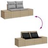 vidaXL Tuin Sofa Set met kussen met opslag 13 pcs Beige en Licht Grijs