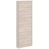 vidaXL Schoenenkast hout met 5 opbergvakken eiken-look