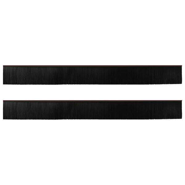 vidaXL Zelfklevende Deurborstels 2 pcs Bruin 100 cm Aluminium Legering