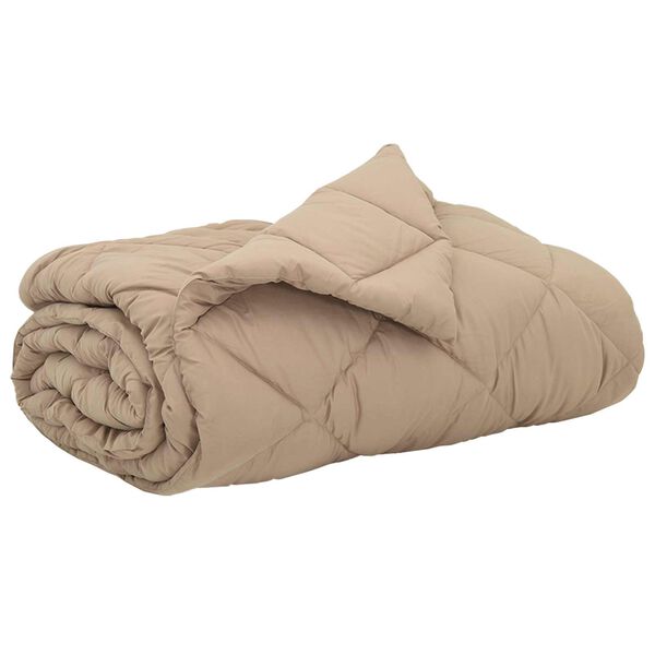 vidaXL Zomer Dekbed Taupe 200 x 200 cm Microfiber