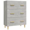 vidaXL Dressoir 70x34x90 cm bewerkt hout betongrijs