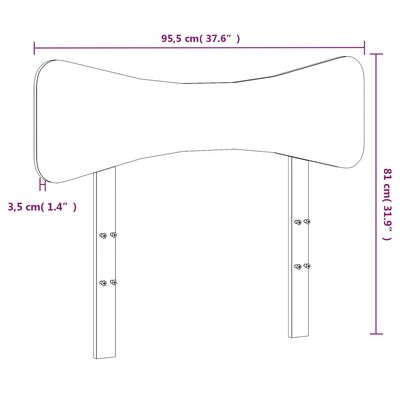 vidaXL Hoofdbord 90 cm massief grenenhout wit