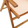 vidaXL Tuinstoelen 4 st inklapbaar stof en massief hout beige
