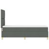 vidaXL LED Box Spring Bed met matras Donkergrijs 80 x 200 cm Stof