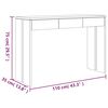 vidaXL Wandtafel 110x35x75 cm massief teakhout