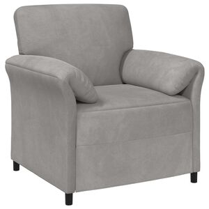 vidaXL 1-Zits Bank Lichtgrijs 88 x 83 x 95 cm Fluweel