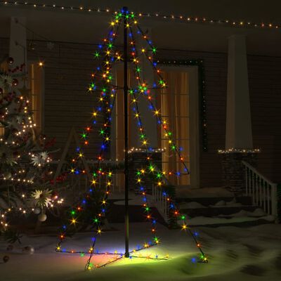 vidaXL Kegelkerstboom 200 LED's binnen en buiten 98x150 cm