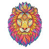 UNIDRAGON Puzzel Mysterious Lion 192 stukjes medium 24x31 cm hout
