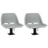 vidaXL 4-delige Bootstoelenset inklapbaar 48x51x41 cm grijs