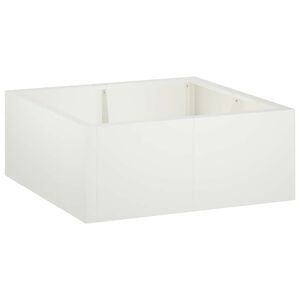 vidaXL Retentiewall 4 st 100 x 100 x 30 cm Staal Wit