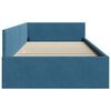 vidaXL Hoekbedframe met hoofdeinde Blauw 90 cm x 190 cm Fluweel