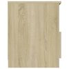 vidaXL Nachtkastje 40x40x50 cm bewerkt hout sonoma eikenkleurig