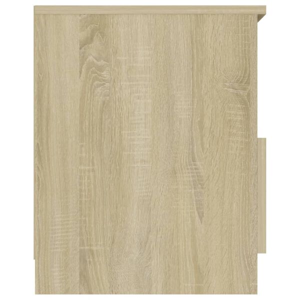 vidaXL Nachtkastje 40x40x50 cm bewerkt hout sonoma eikenkleurig