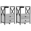 vidaXL Nachtkastje 2 st Grijs Sonoma 40 x 31 x 60 cm Bewerkt hout
