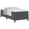 vidaXL Boxspringbed Donkergrijs 80 x 200 cm Katoen Stof