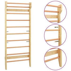 vidaXL Wandklimrek 80x15,8x195 cm hout