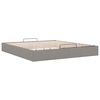 vidaXL Bedframe zonder matras 200x200 cm stof taupe