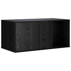 vidaXL Kattenkrat meubel Zwart eiken 100 x 49 x 45 cm Bewerkt hout