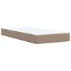 vidaXL Boxspring met matras kunstleer cappuccinokleurig 100x200 cm