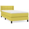 vidaXL Boxspring met matras stof groen 90x190 cm