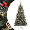 vidaXL Kunstkerstboom Groen 99 x 99 x 180 cm PVC en Plastic en Staal
