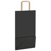 vidaXL Papieren zakken 250 st met hengsels 21x11x36 cm zwart