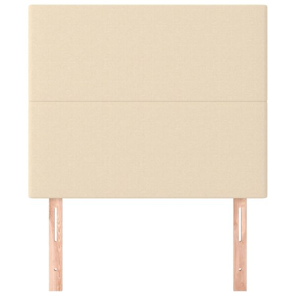 vidaXL Hoofdbord cr&egrave;me 80x5x118/128 cm stof