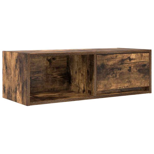 vidaXL Tv-meubel 80x31x25,5 cm bewerkt hout gerookt eikenkleurig