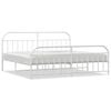 vidaXL Bedframe met hoofd- en voeteneinde metaal wit 200x200 cm