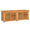 vidaXL Tuinbox met zak 150x50x55 cm massief teakhout