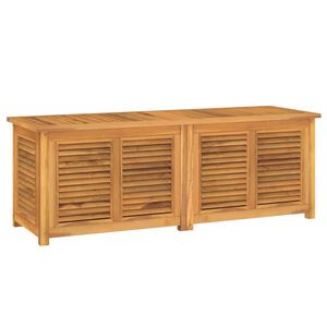 vidaXL Tuinbox met zak 150x50x55 cm massief teakhout