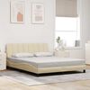 vidaXL Bedframe zonder matras "Hanko" stof cr&egrave;mekleurig 160x200 cm