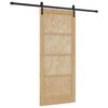 vidaXL Schuifdeur Naturel 86 x 198,5 cm Massief grenenhout
