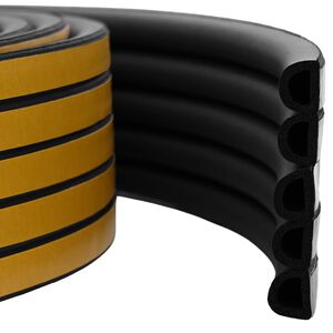 vidaXL Zelfklevende raamafdichting Zwart 9 x 8 mm 12 m EPDM-schuim